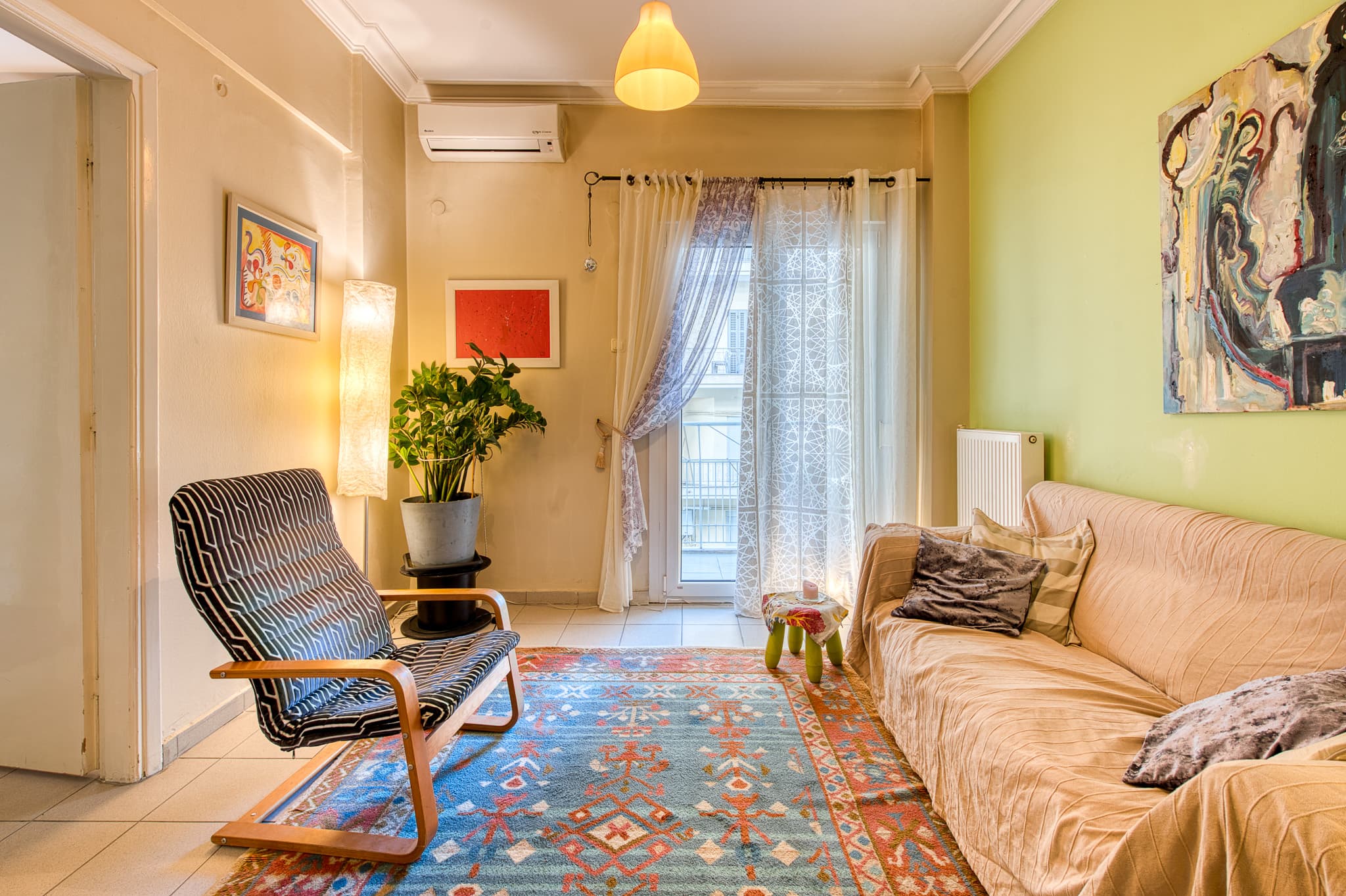 Two comfortable armchairs facing each other in a therapy office